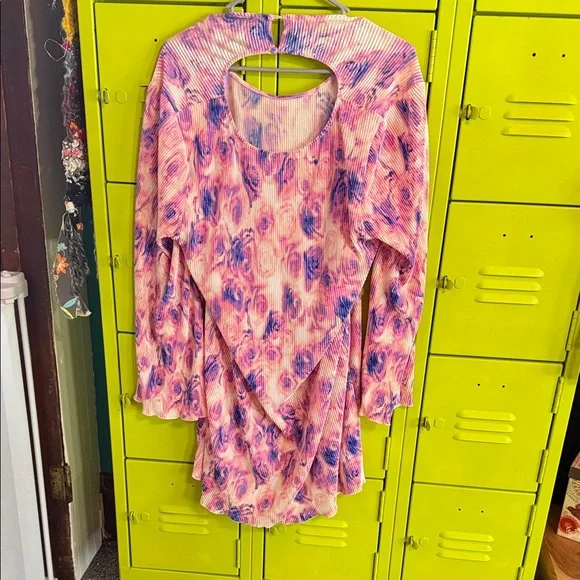 Bar III Pink and Purple Long Sleeve Dress - Picture 6 of 11